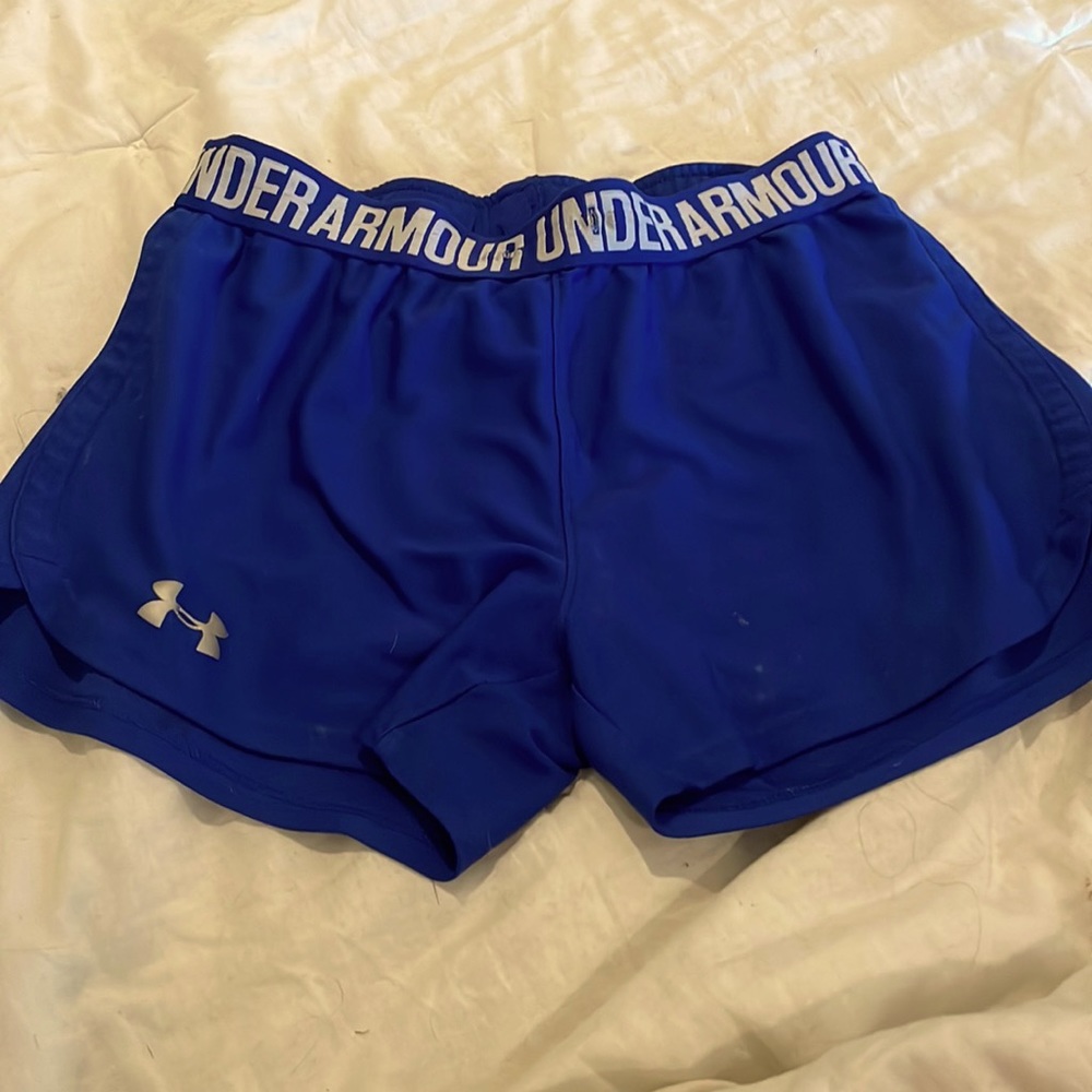 under armor shorts, dark blue size XS